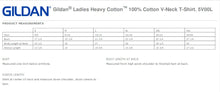 Load image into Gallery viewer, Ladies Gildan V-neck size chart