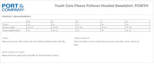Load image into Gallery viewer, Youth Hoody Size Chart